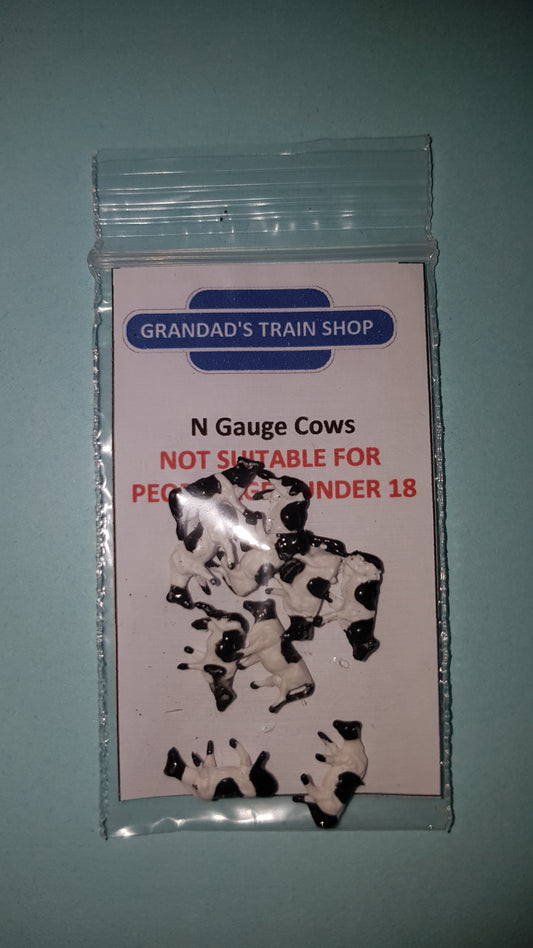 N Gauge Cows (Bag of 10)