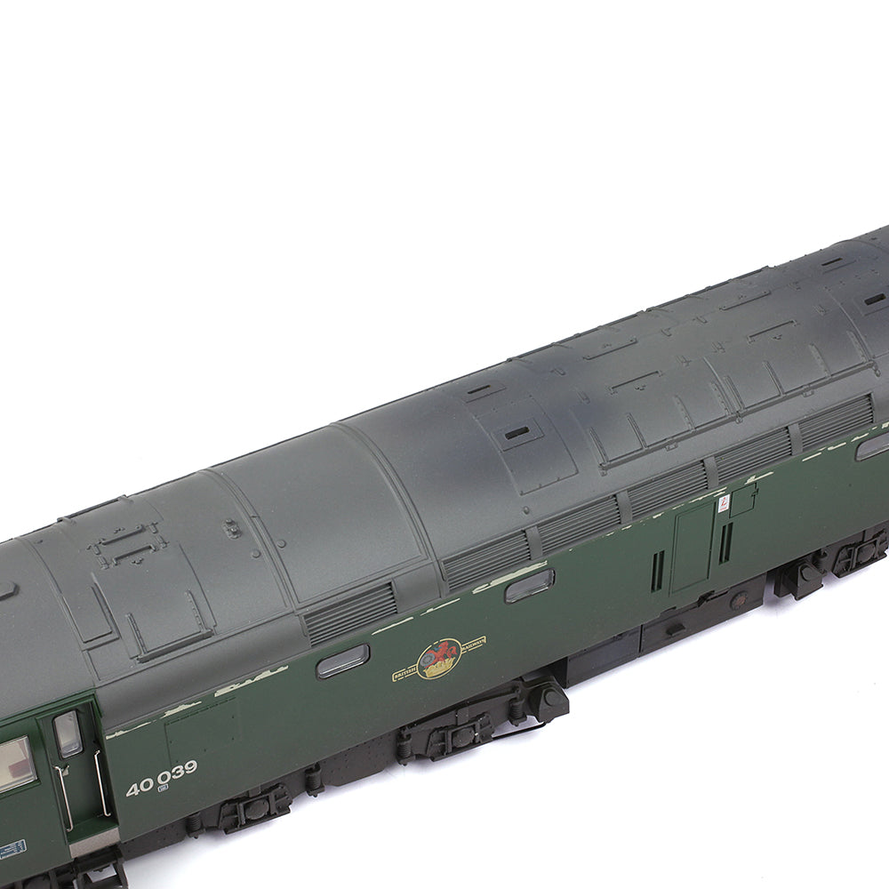 Bachmann 32-492 - Class 40 Diesel 40039 BR Green Full Yellow Ends (Weathered)