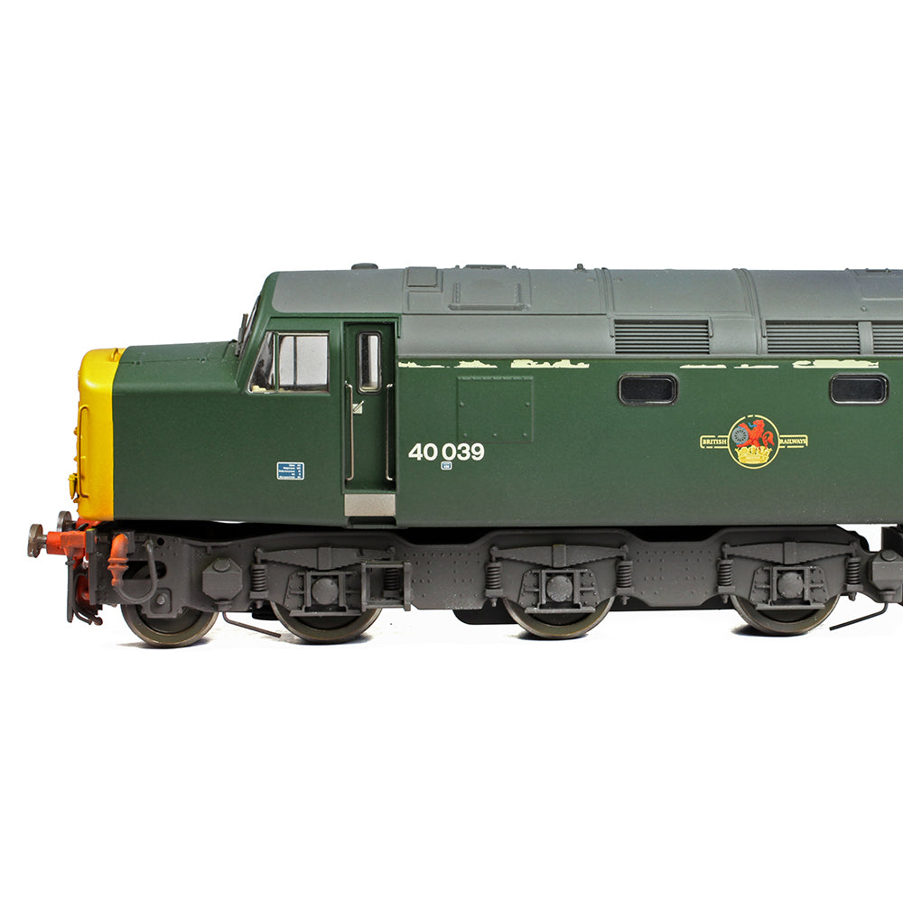 Bachmann 32-492 - Class 40 Diesel 40039 BR Green Full Yellow Ends (Weathered)