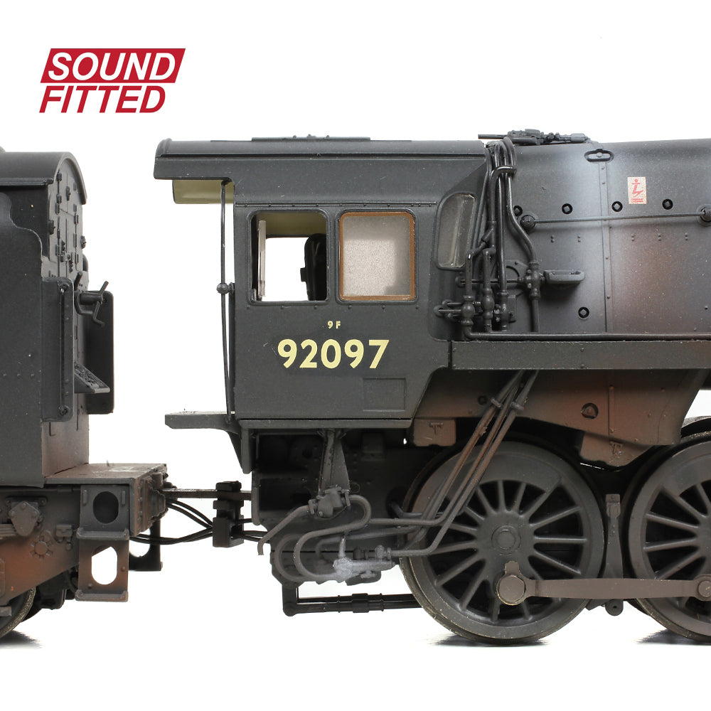 Bachmann 32-862ASF - BR Standard 9F Class (Tyne Dock) 92097 BR Black Late Crest (Weathered) SOUND FITTED