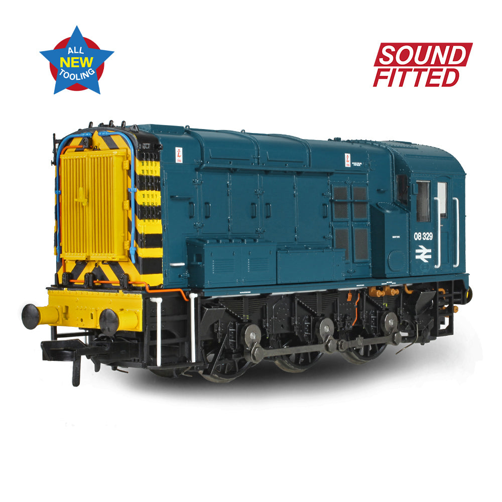 Bachmann 35-925SF - Class 08 08329 BR Blue (Wasp Stripes)