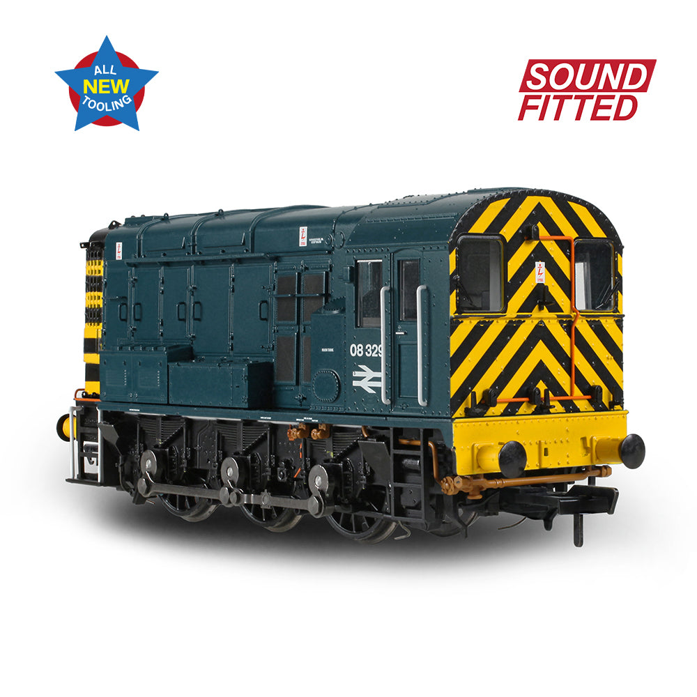 Bachmann 35-925SF - Class 08 08329 BR Blue (Wasp Stripes)