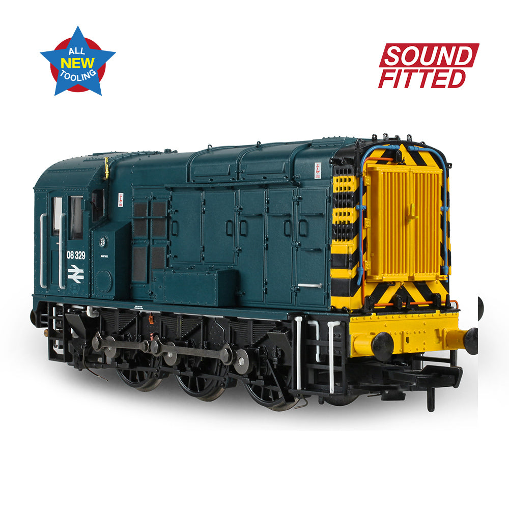 Bachmann 35-925SF - Class 08 08329 BR Blue (Wasp Stripes)