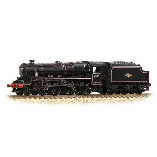 Graham Farish 372-137A - LMS Stanier Class 5 with Welded Tender 45195 BR Lined Black (Late Crest)