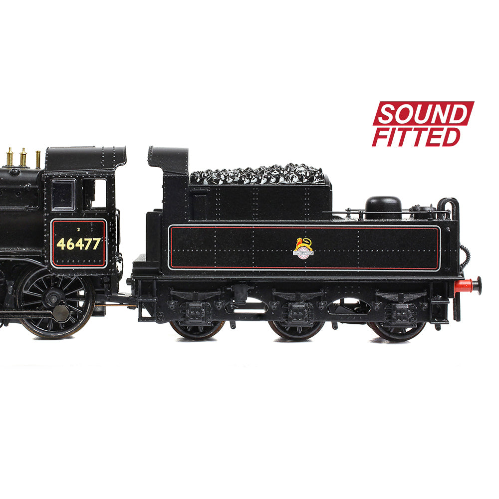 Graham Farish 372-626ASF - LMS Ivatt 2MT Class 46477 BR Lined Black Early Emblem (SOUND FITTED)