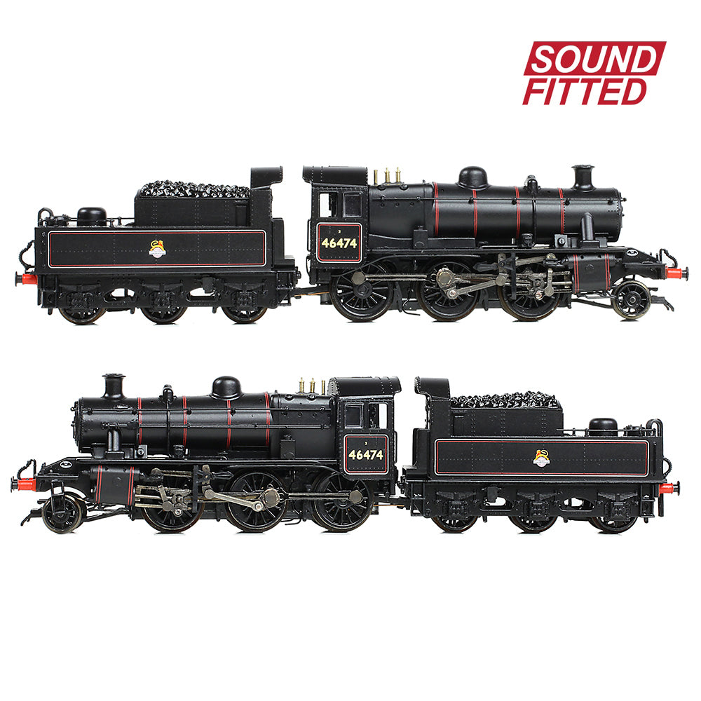 Graham Farish 372-626BSF - LMS Ivatt 2MT Class 46474 BR Lined Black Early Emblem