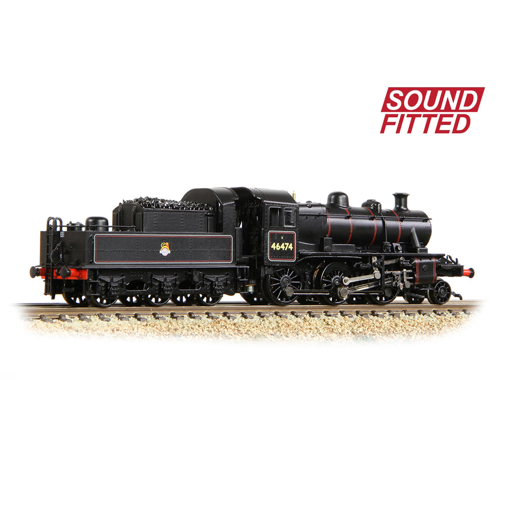 Graham Farish 372-626BSF - LMS Ivatt 2MT Class 46474 BR Lined Black Early Emblem