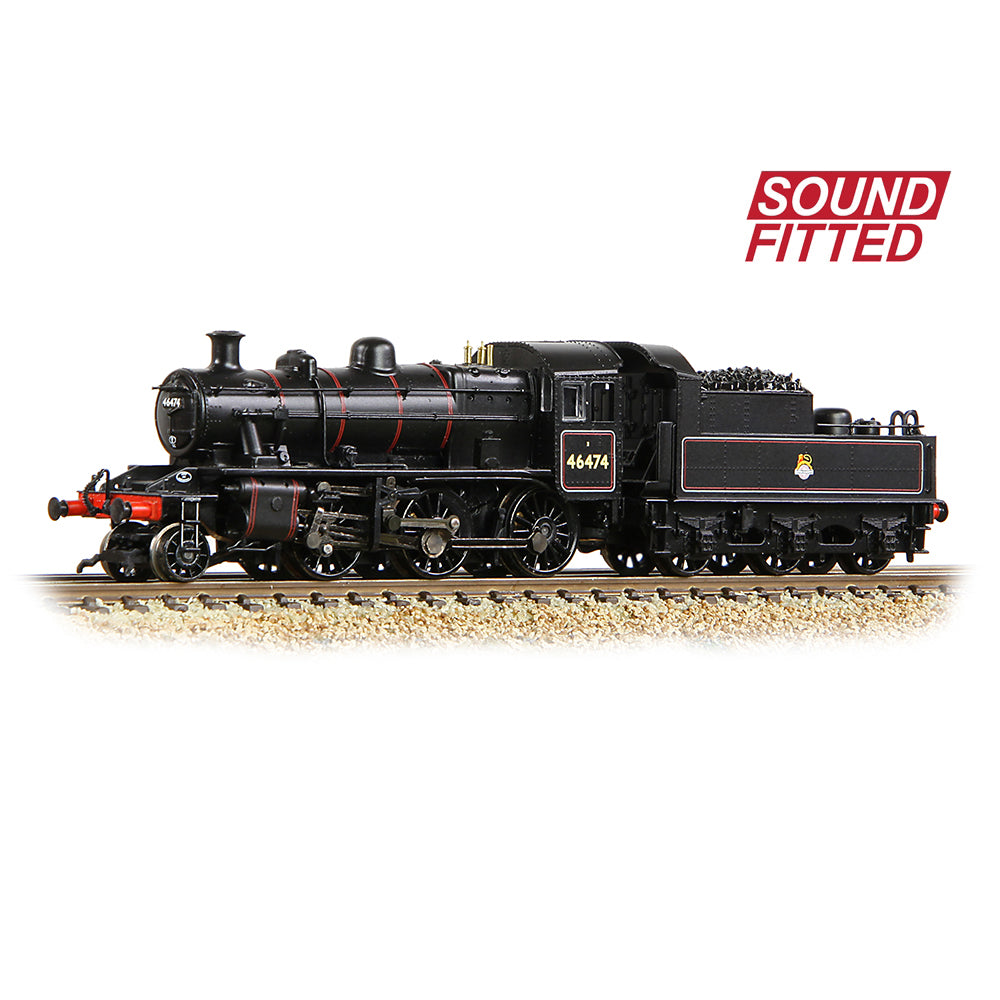Graham Farish 372-626BSF - LMS Ivatt 2MT Class 46474 BR Lined Black Early Emblem