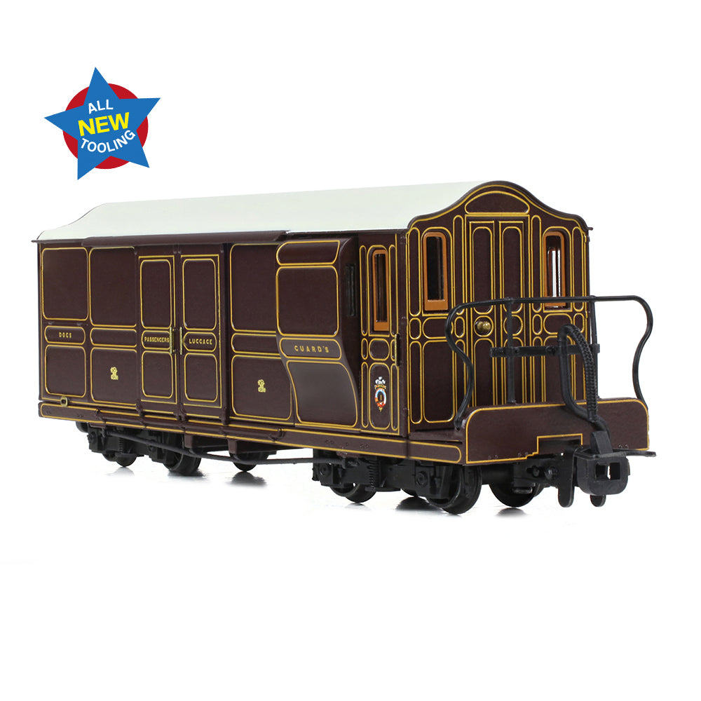 Bachmann Narrow Gauge 394-076 - Ffestiniog Railway Curly Roof Van No.1 FR Lined Plum