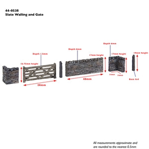 Bachmann (Scenecraft) 44-0538 - Slate Walling and Gates