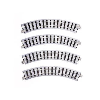 Kato Unitrack 52-220 - Unitrack Narrow Gauge Curved Track 183mm Radius 4pc