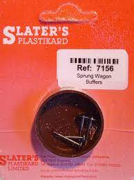 Slaters Plastikard 7156 - Sprung Wagon Buffers 12" Head - O Gauge