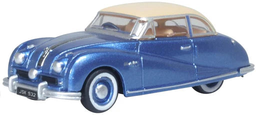 Oxford Diecast 76ATL006 - Austin Atlantic Coupe Blue/Ivory