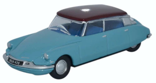 Oxford Diecast 76CDS005 - Citroen DS19 Monte Carlo Blue/Aubergine