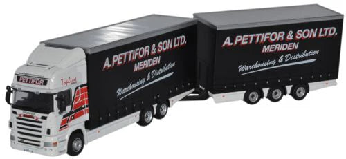 Oxford Diecast 76DBU002 - Scania Topline Drawbar A. Pettifor & Son Ltd