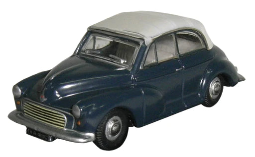 Oxford Diecast 76MMC004 - Morris Minor Convertible Closed Traf Blue/Pearl Grey