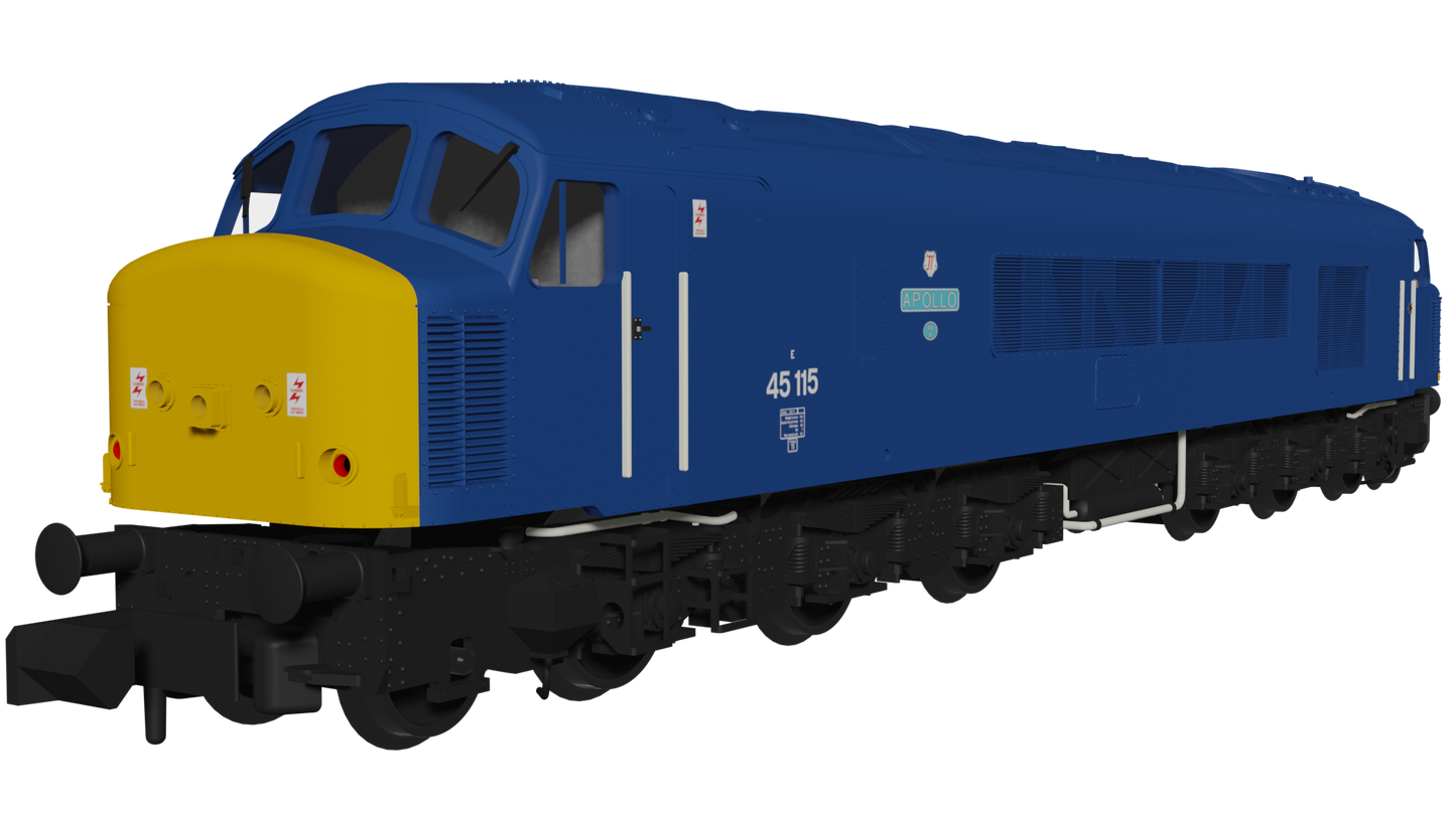 Rapido Trains UK 948111 - Class 45 45115 “Apollo” BR Blue BR Blue With Sealed Beam & Hight Intensity Headlights DC/SILENT