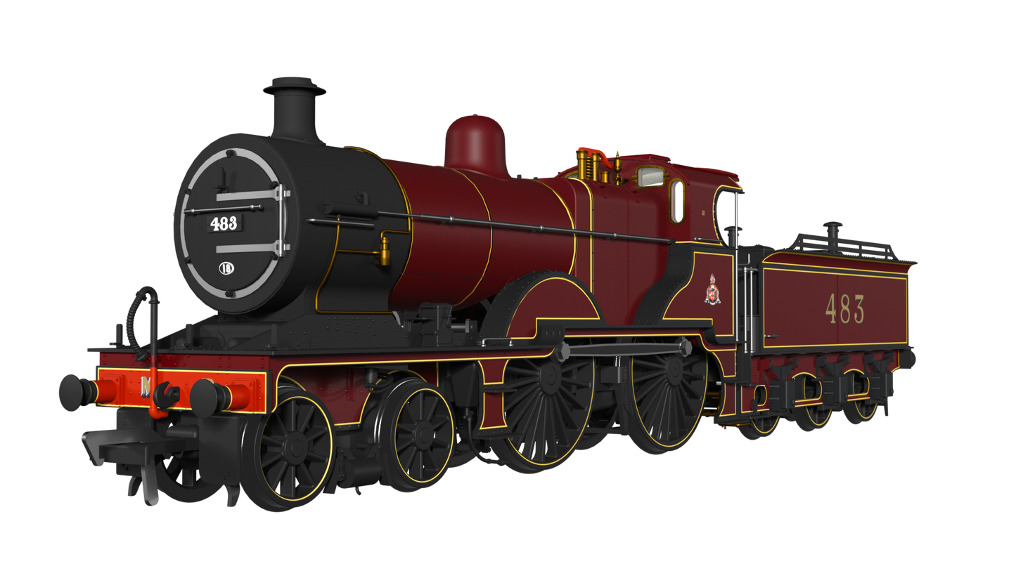 Rapido Trains UK 974002 - MR 483 No.483 Midland Railway Crimson - DCC Ready