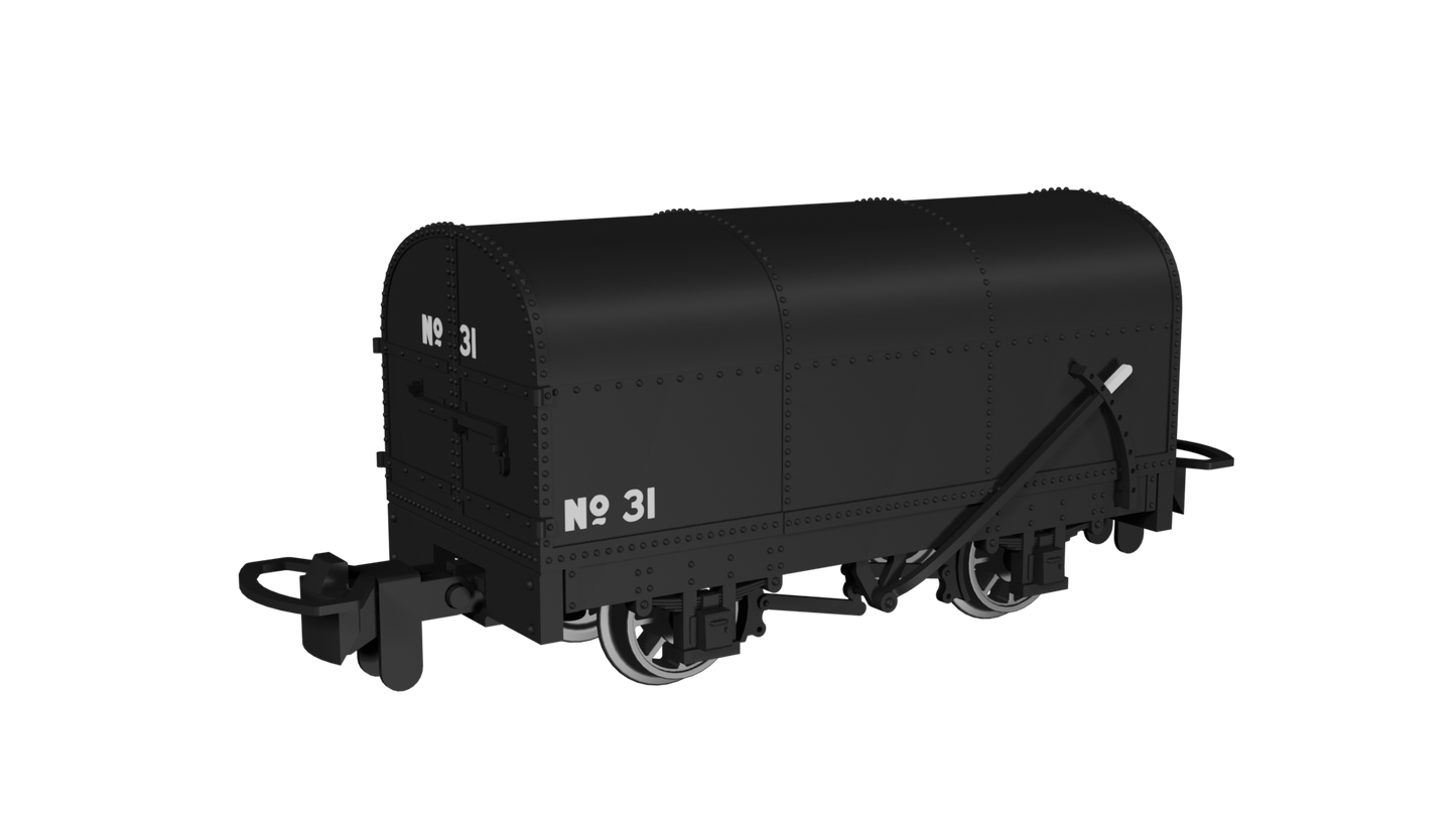 Rapido Trains 990201 - Gunpowder Van – Plain Black No.31