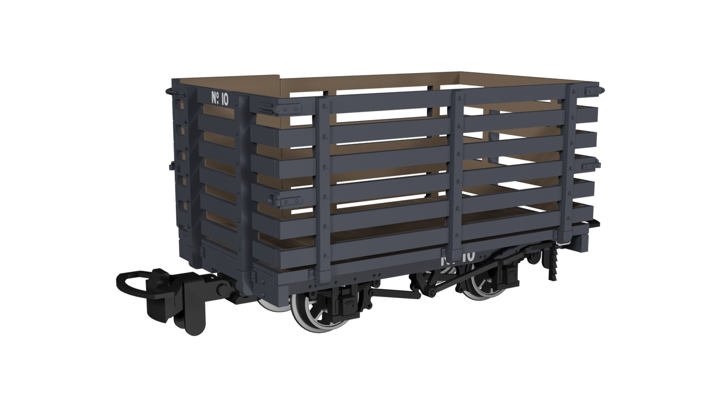 Rapido Trains 990601 - Livestock Wagon – Plain Dark Grey No.10