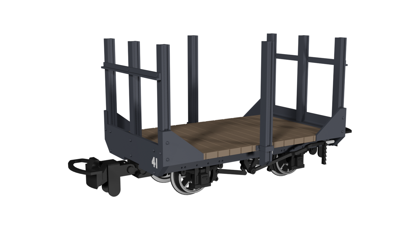 Rapido Trains 990701 - Stake Wagon – Plain Dark Grey No.41