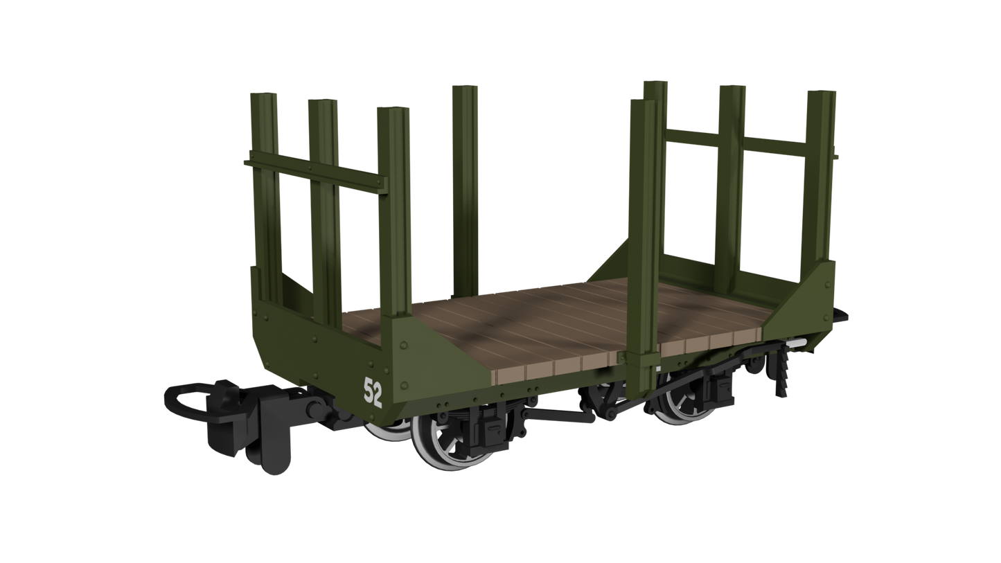 Rapido Trains 990703 - Stake Wagon – Plain Green No.52