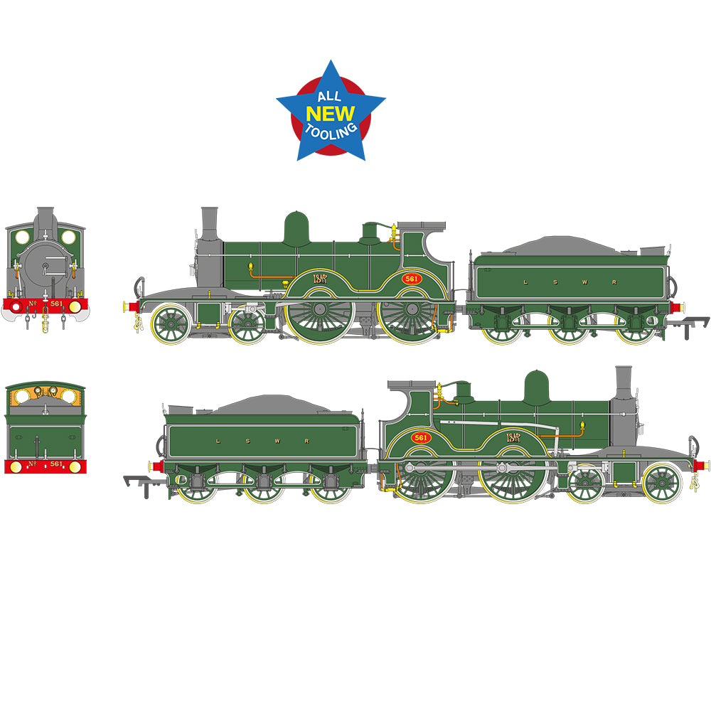 EFE Rail E85019 - LSWR Adams T3 561 LSWR Adams Green