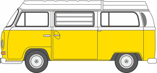 Oxford Diecast NVW016 - VW T2 Bay Window Camper Saturn Yellow/White