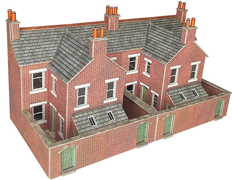Metcalfe PO304 - Low Relief Terraced House Backs (Brick Built)