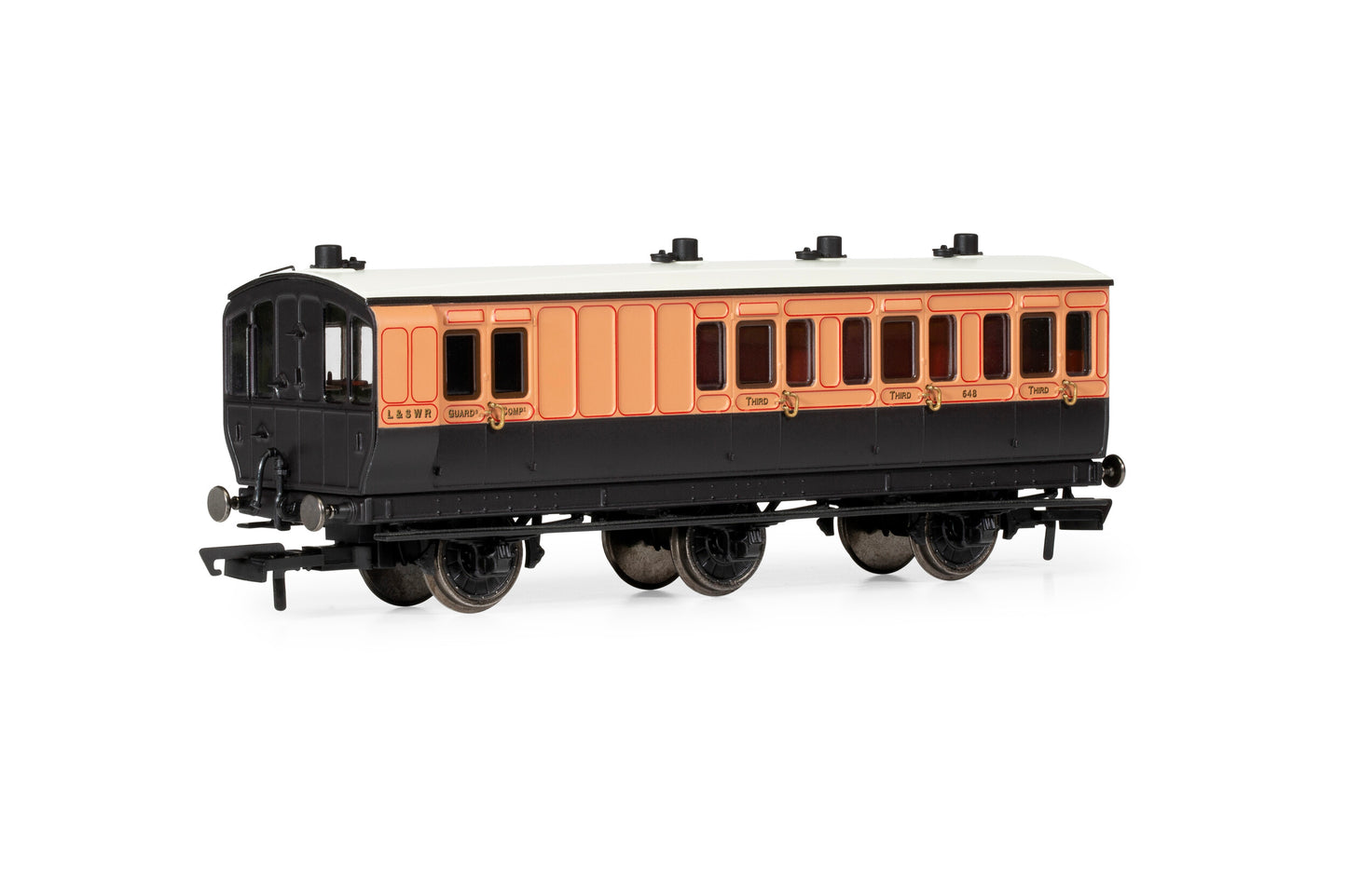 Hornby R40293 - L&SWR Brake 3rd Class 6 Wheel Coach No.648