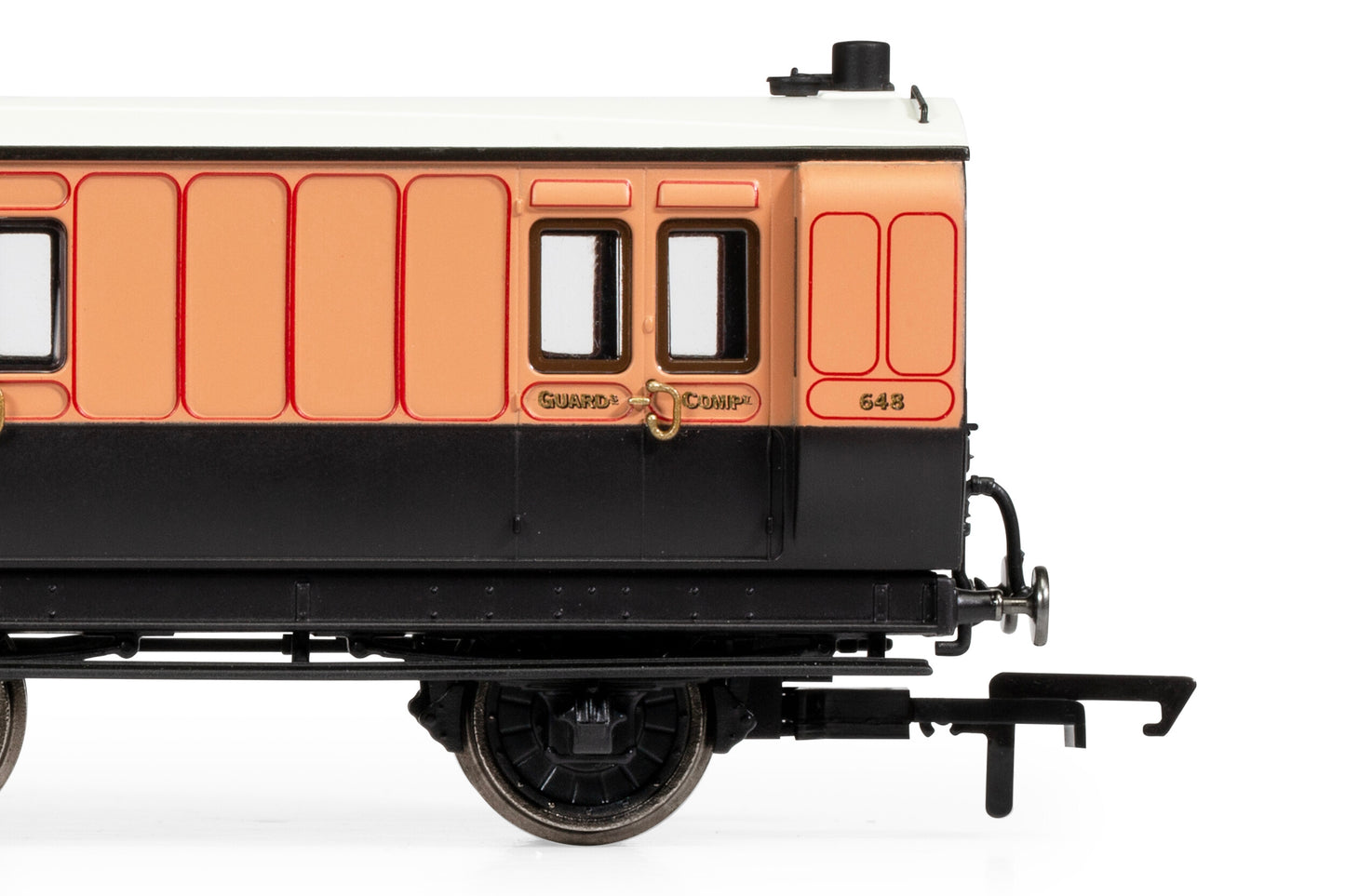 Hornby R40293 - L&SWR Brake 3rd Class 6 Wheel Coach No.648