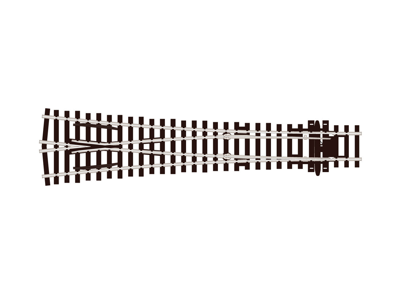 Peco SLE98 - OO/HO Gauge, Large Radius Y Turnout