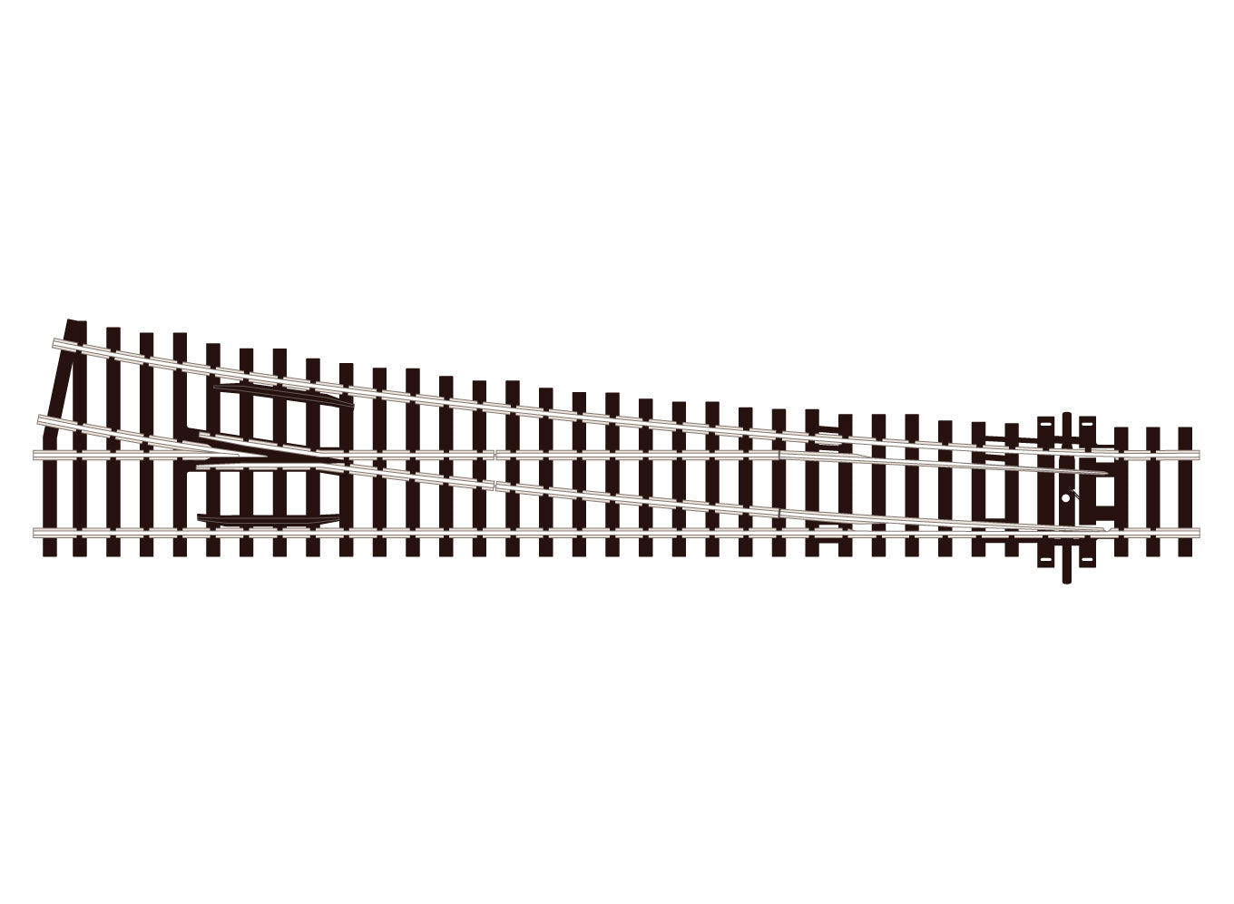 Peco SLE88 - OO/HO Gauge, Large Radius Right Hand Turnout