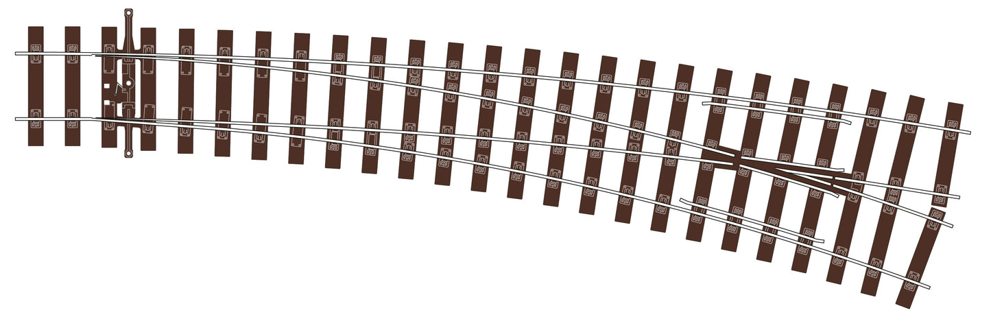 Peco SLU1186 - OO Gauge Bullhead Curved Turnout - Right Hand - UNIFROG