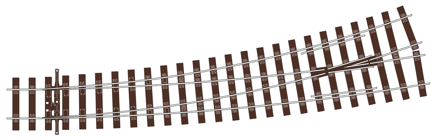 Peco SLU1187 - OO Gauge Bullhead Curved Turnout - Left Hand - UNIFROG
