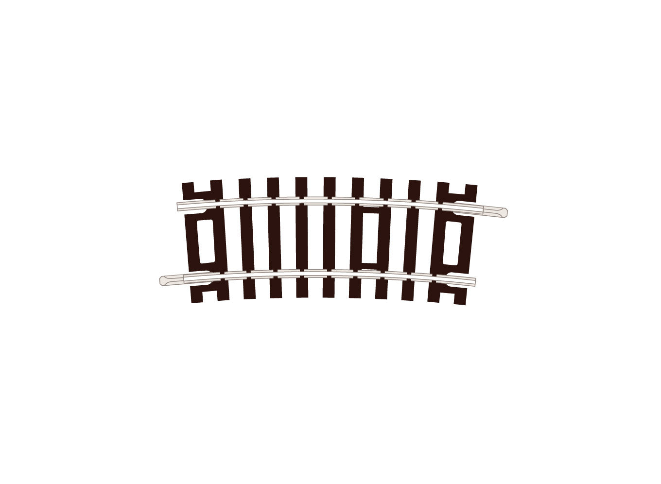 Peco ST-222 - OO/HO Gauge, No.1 Radius Half Curve, 371mm