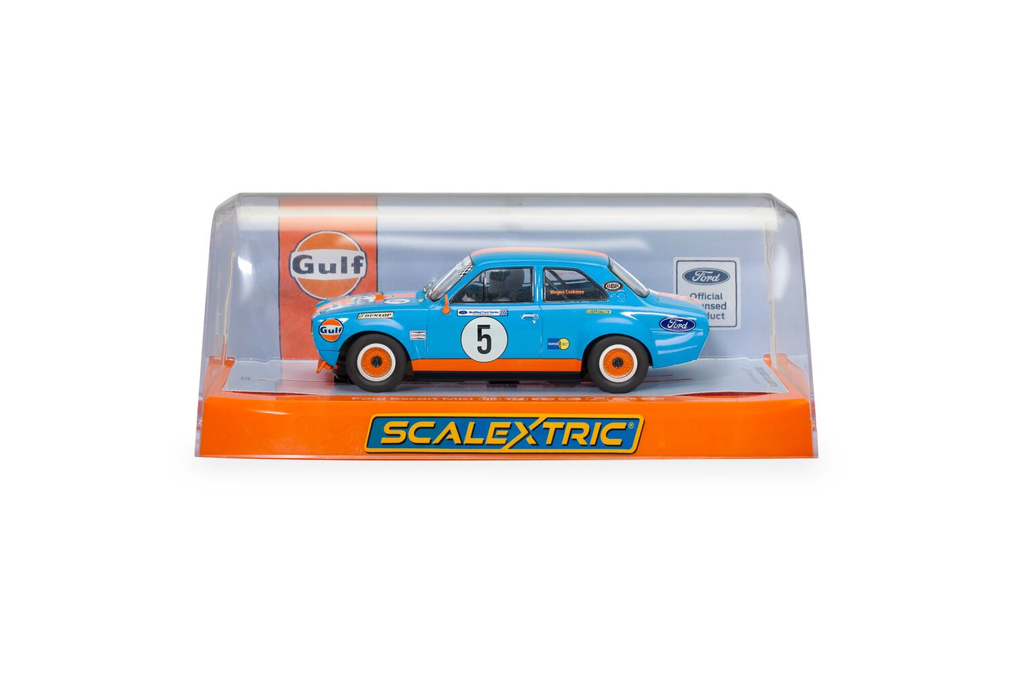 Scalextric C4530 - Ford Escort Mk1 - Wayne Crabtree Modified Ford Series 2023 - Gulf Edition