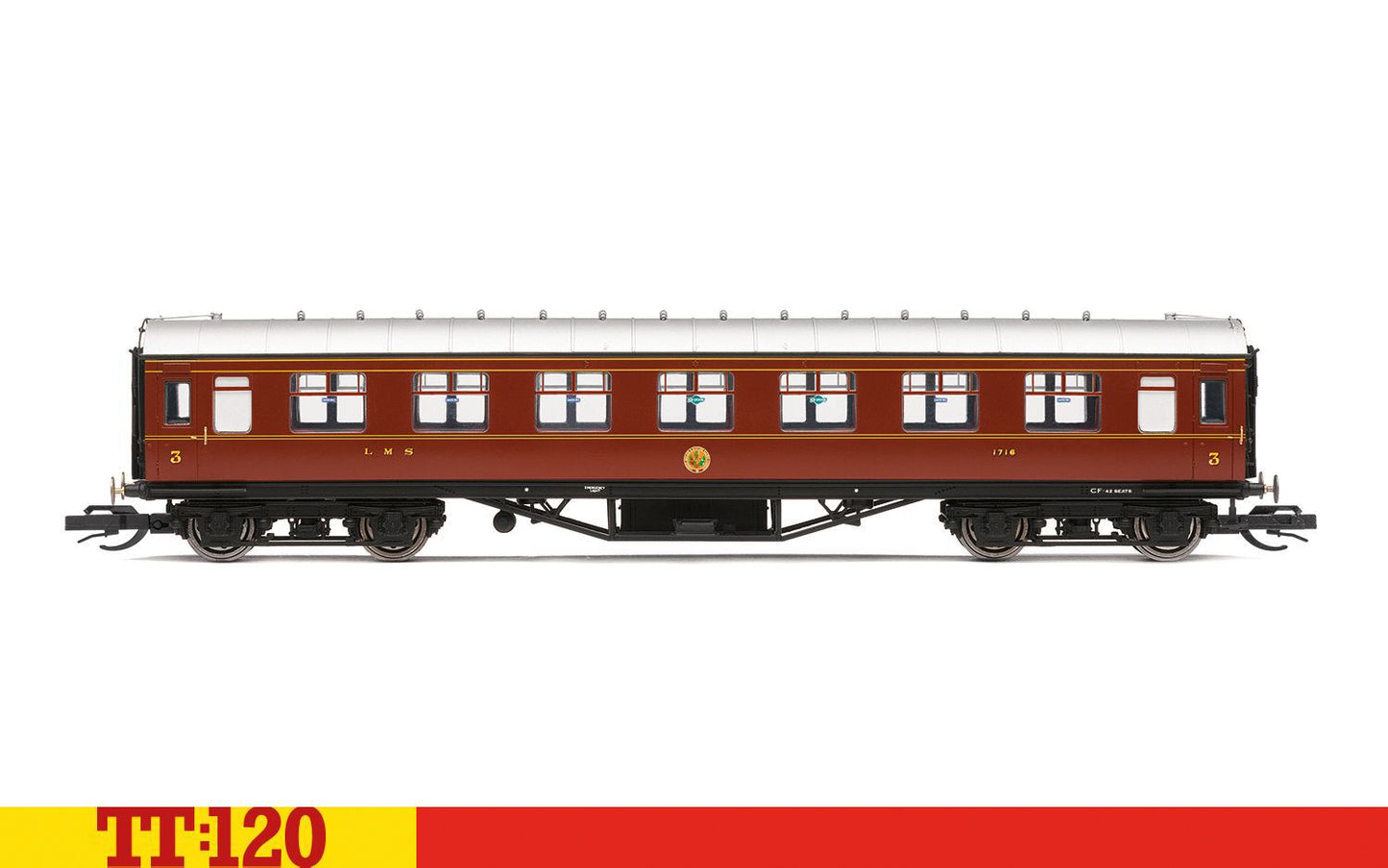 Hornby TT4008 - LMS 57' Corridor Third Class Coach No.1716