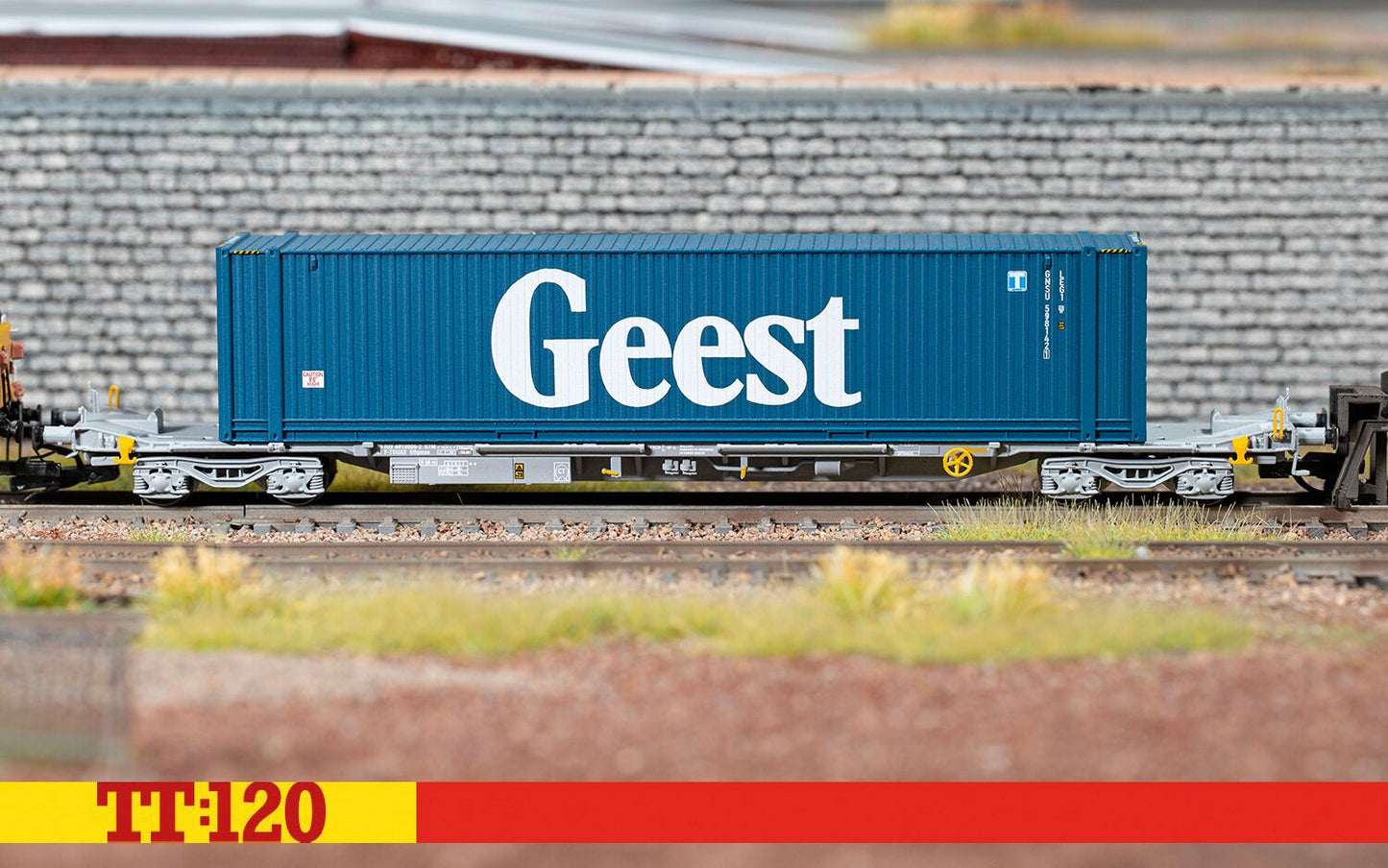 Hornby TT6033 - TOUAX - 'GEEST' 45ft Container - Sffgmss IFA Wagon