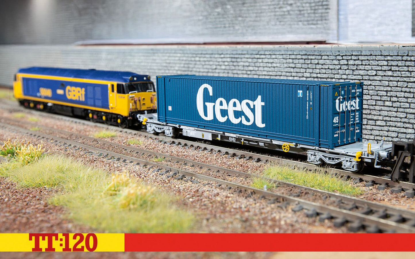 Hornby TT6033 - TOUAX - 'GEEST' 45ft Container - Sffgmss IFA Wagon