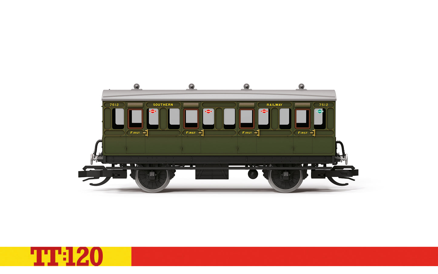 Hornby TT4051 - SR - 4 Wheel - '7512' - First Class Coach