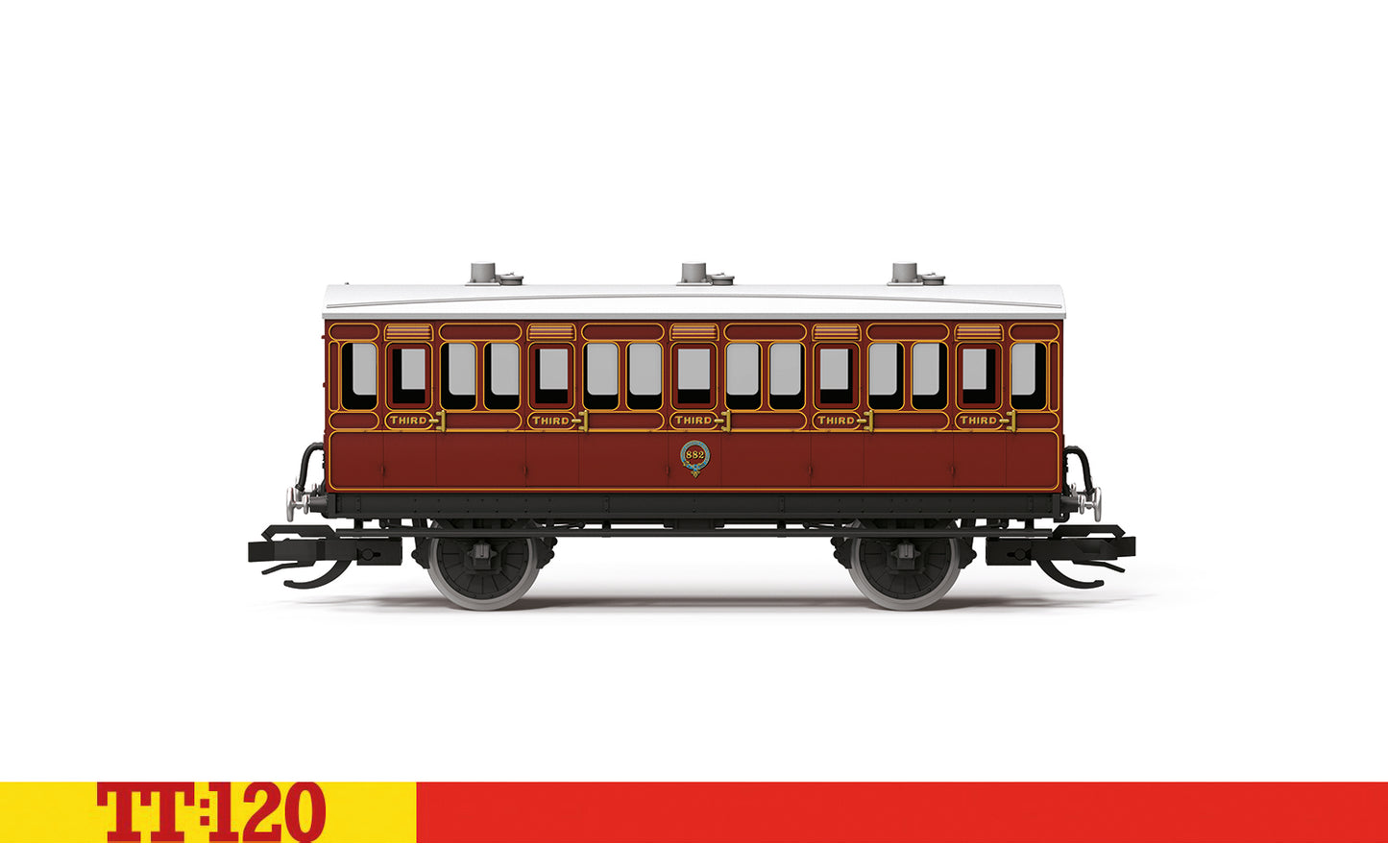 Hornby TT4056 - LB&SCR - 4 Wheel - '882' - Third Class Coach