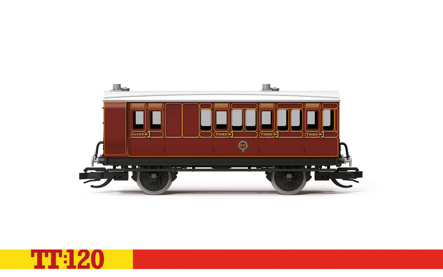 Hornby TT4057 - LB&SCR - 4 Wheel - '941' - Brake Third Class Coach