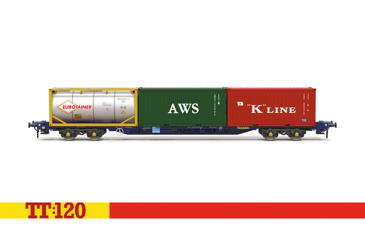 Hornby TT6030 - Touax KFA Container Wagon with 3x20 Containers