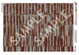 Scale Model Scenery TX012 - OO Rusty Corrugated Iron Texture Paper (Pack of 5) - OO Gauge