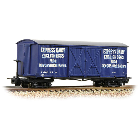 Bachmann Narrow Gauge 393-029 Bogie Covered Goods Wagon 'Express Diary Company' Blue