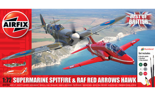 Airfix A50187 - Best of British Supermarine Spitfire & RAF Red Arrows Hawk