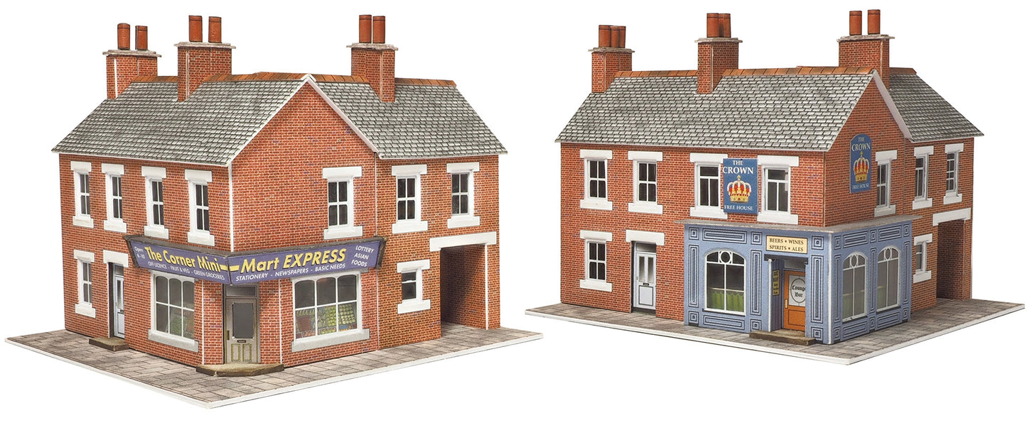 Metcalfe PN116 - Corner Shop & Pub in Red Brick – 2021 DESIGN