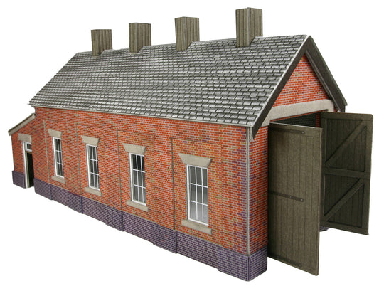 Metcalfe PO331 - Red Brick Engine Shed Single Track