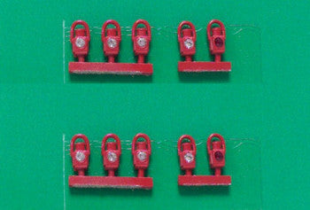 Springside Models DA2/10GWR - Head & Tail Lamps Red (x10)